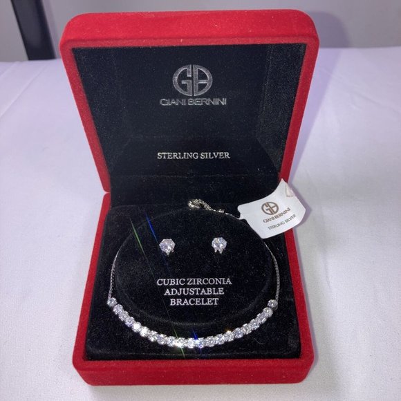 Giani Bernini Bracelet & Earring Set. Sterling Silver and Cubic Zirconia - Picture 7 of 7